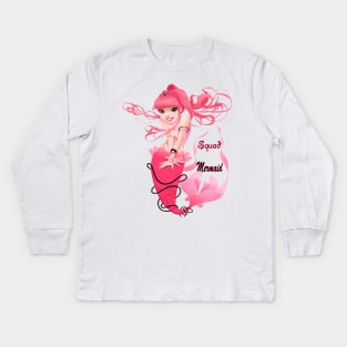 Sexy Mermaid Squad Birthday Party Shirt - Mermaid Girls Gift for women and men Kids Long Sleeve T-Shirt